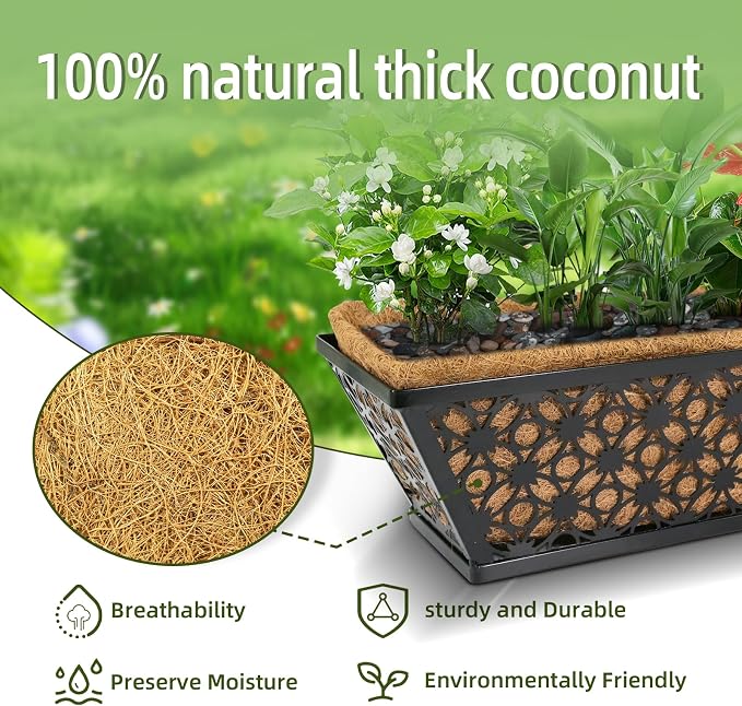 hehimhis 24 Inch 2 Pack Railing Planter Box - Image 2