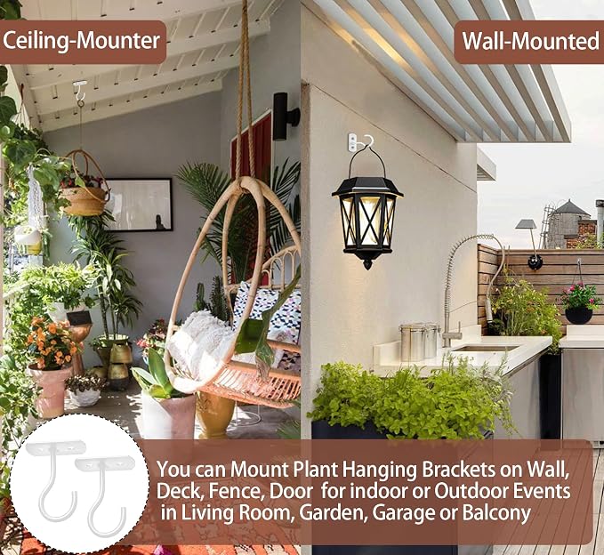 20Pack Ceiling Hooks Bulk for Hanging Plants 2.5in White - Image 5