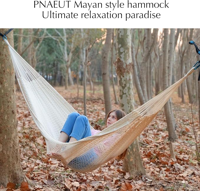 PNAEUT Handwoven Mayan Hammocks, Double Rope Hammock - Image 3