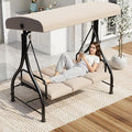 U-MAX Porch Swing Chair with Adjustable Backrest&Canopy, 3 Seat Patio Swing by U-MAX