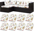 8Pcs Stretch Patio Cushion Covers, Outdoor Couch Covers Replacement, Outdoor by BIETYONE