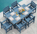 SERWALL 7-Piece Patio Dining Table Sets, Outdoor HDPE Dining Furniture Set by SERWALL