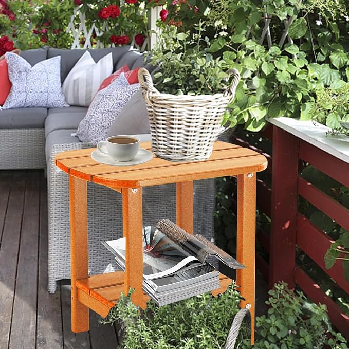 LZRS Double Adirondack Side Table, Outdoor Side Tables, End Tables - Image 7