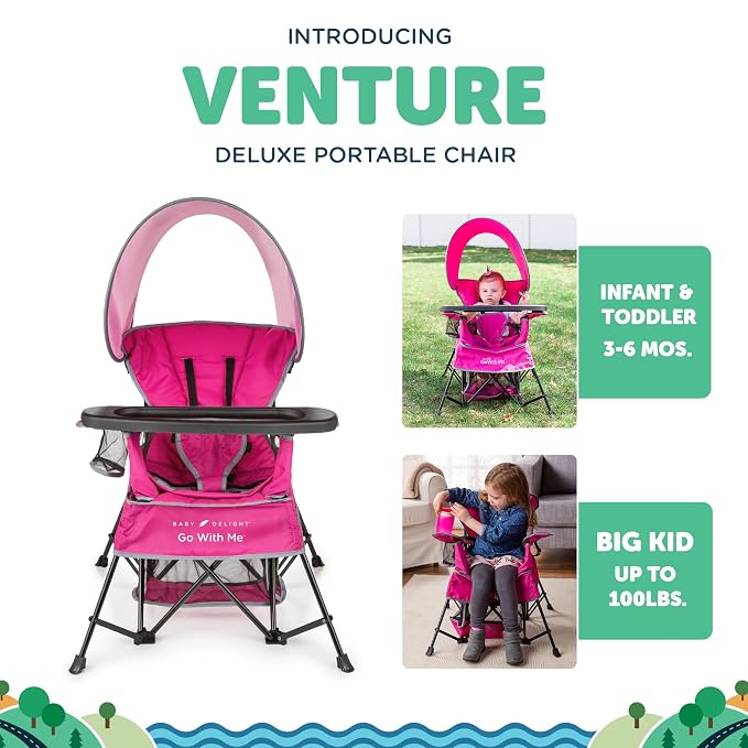 Baby Delight Go with Me Venture Portable Chair | Indoor and Outdoor | Sun - Image 3