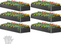 YITAHOME 6pcs 12x4x1 ft Galvanized Raised Garden Bed Kit, Large Metal Planter by YITAHOME