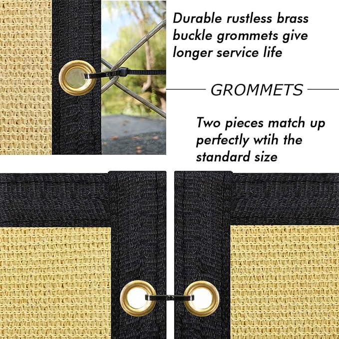 UPGRADE Privacy Fence Screen 6'x44' Sand Outdoor 90% Visibility Blockage 170 - Image 4