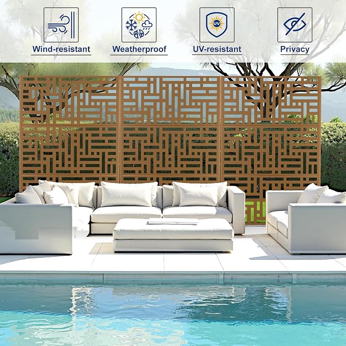Outdoor Privacy Screen, Freestanding Privacy Fence Panels - Image 3