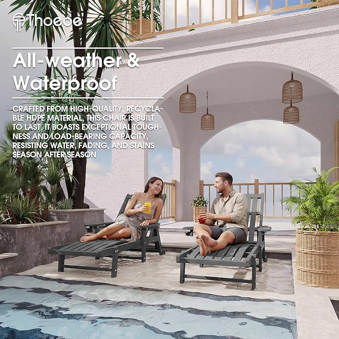 Patio Chaise Lounge Chair, Oversized Lounge Chair Outdoor - Image 7