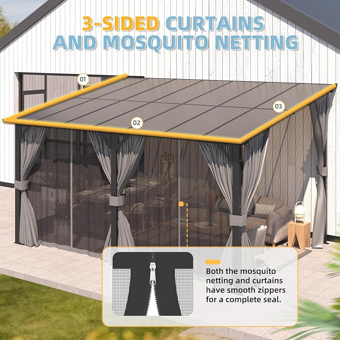AECOJOY 16' x 10' Gazebo Outdoor Pergola - Image 4