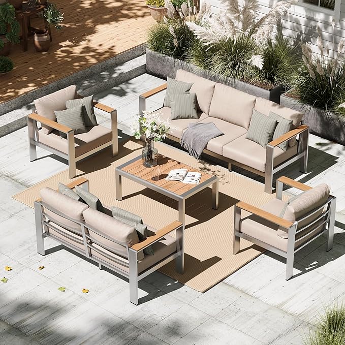 Aluminum Outdoor Patio Furniture Set by Oasbira
