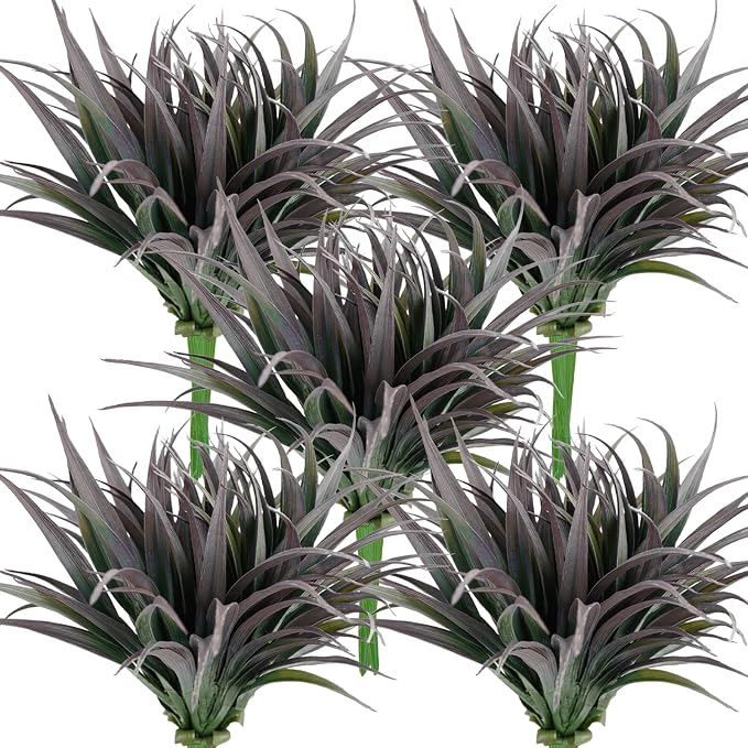 32 Pcs Artificial Grass Fake Plants 17.3in Outdoor Plants UV Resistant Faux by Phliofd