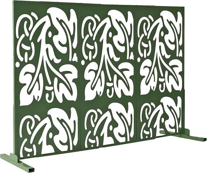 Oakland Living 6 ft. X 4 ft. Green Freestanding Metal Privacy Screen Room - Image 4