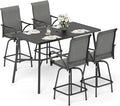 Sophia & William Outdoor Bar Set, Patio Bar Table and Chairs Set, Bar Height by SophiaWilliam