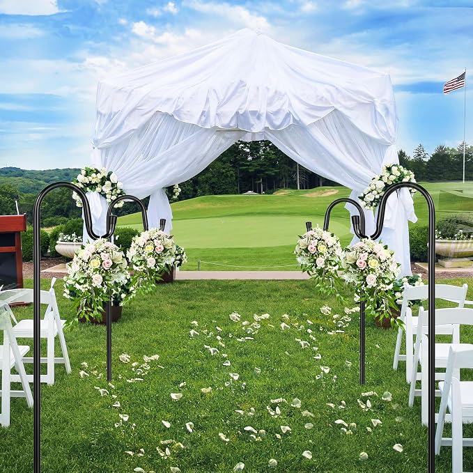 Shepherd Hooks for Outdoor, 1 Pack 46 Inch Bird Feeder Pole - Image 7