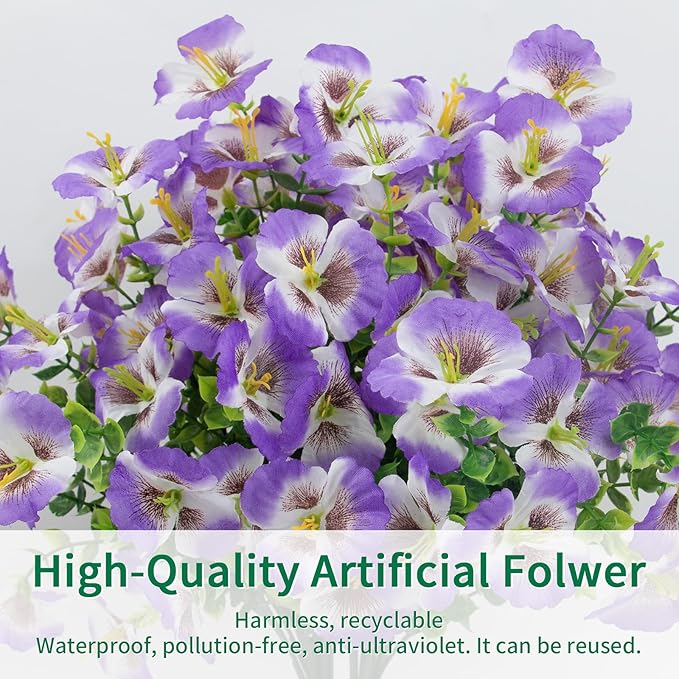 12 Bundles Artificial Pansy Flowers - Image 7