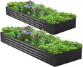 2PCS 9x3x1ft Galvanized Raised Garden Bed Kit, Metal Planter Box by Henshwon