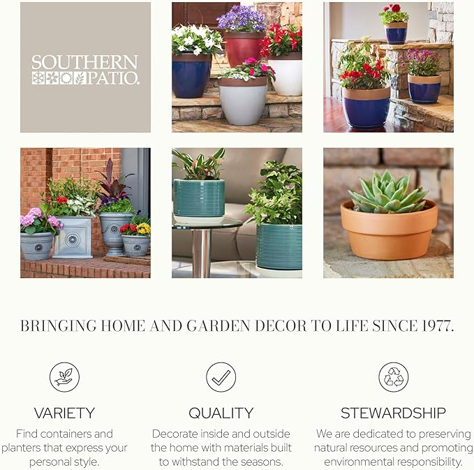 Southern Patio Winston Plant Urn, Garden Planter Urn - Image 5
