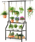 Plant Stand Indoor Outdoor, 3-Tier Heavy Duty Metal Hanging Plant Shelf by Lincordor