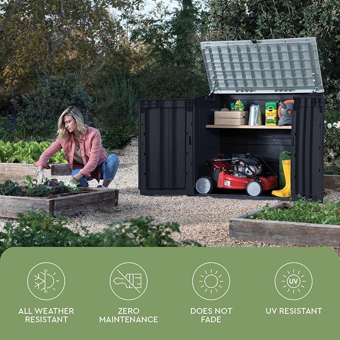 Keter Store-It-Out Prime 4.3 x 3.7 ft. Outdoor Resin Storage Shed - Image 5