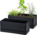 D'vine Dev 12 Inch Window Box Planter, Rectangle Plastic Herb Planter by DvineDevPlanterPotsandStand