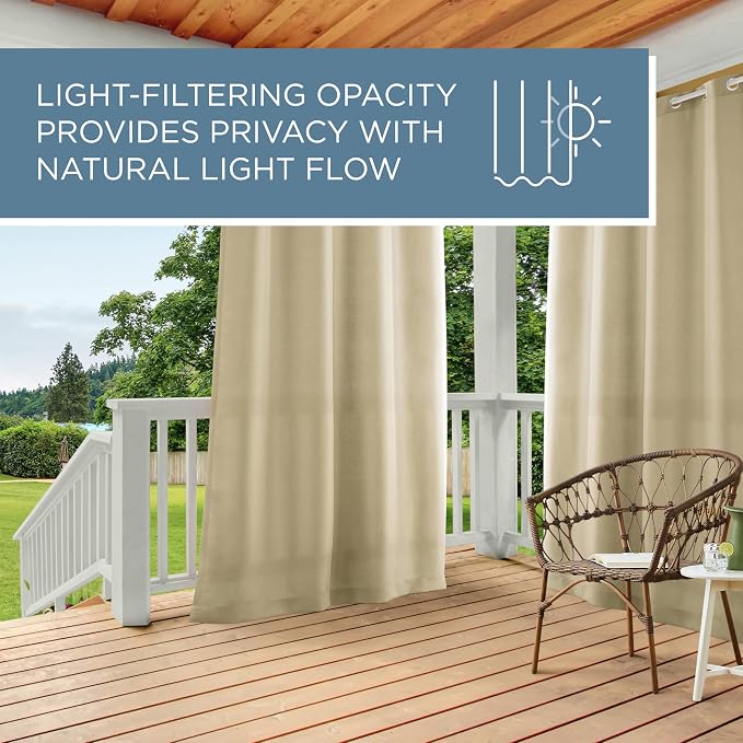 TOWN & COUNTRY BASICS Cabana Solid Heavyweight Indoor Outdoor Curtains - Image 8