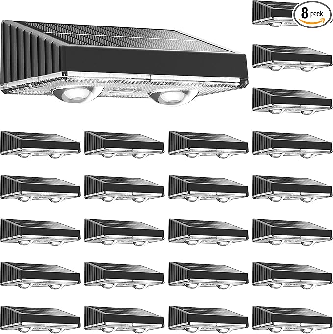 NIORSUN Solar Fence Lights, 24 Pack Deck Light, Led Lights Warm White Outdoor by NIORSUN