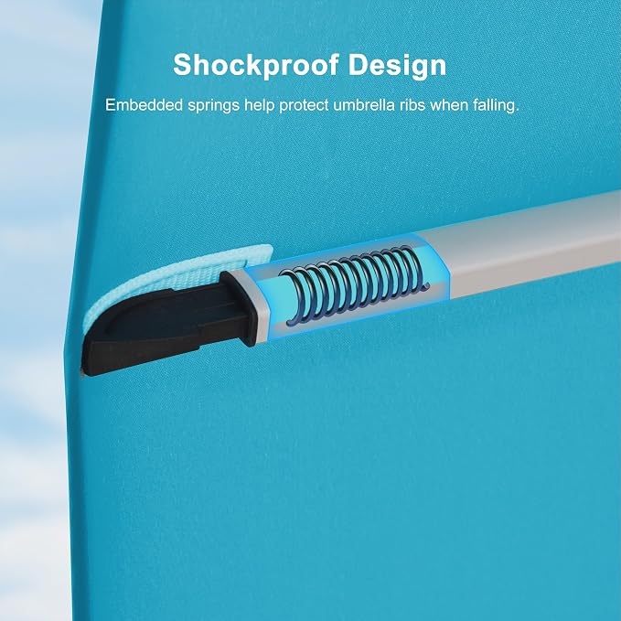 PURPLE LEAF 9' X 12' Patio Umbrella Outdoor Rectangle Umbrella Large Cantilever - Image 7