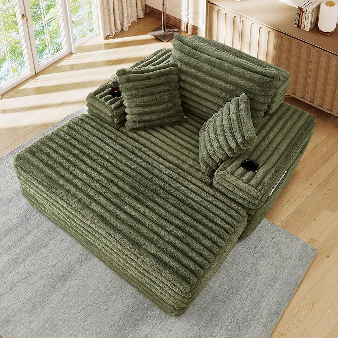 5-In-1 Oversized Chaise Lounge Chair Indoor by JEEOHEY
