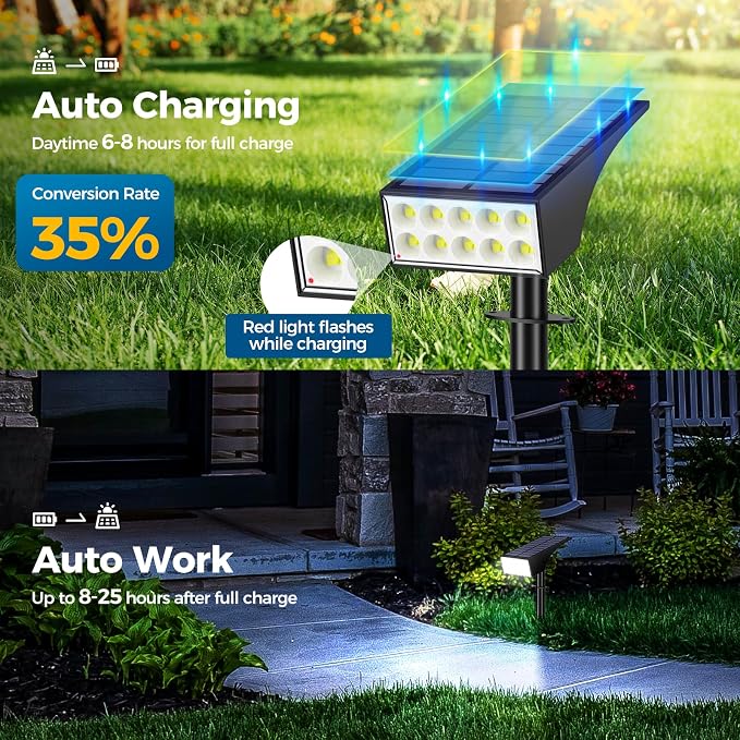 12Pack Solar Spot Lights Outdoor, Solar Lights Outdoor Waterproof - Image 5