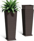 Set of 2 32 Inch Tall Plastic Planters by Acurax