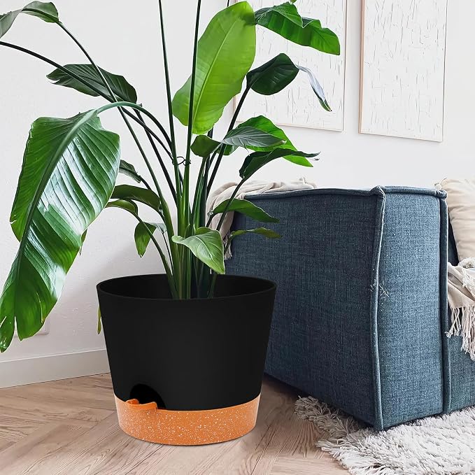 GARDIFE 12 inch Plant Pots, Self Watering Pots, Large Plastic Flower pots - Image 4