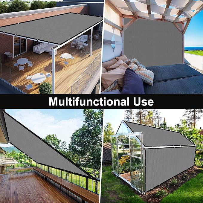 Artpuch 90% Sun Shade Cloth, 4 x 10 FT Pergola Shade Cover Canopy - Image 8