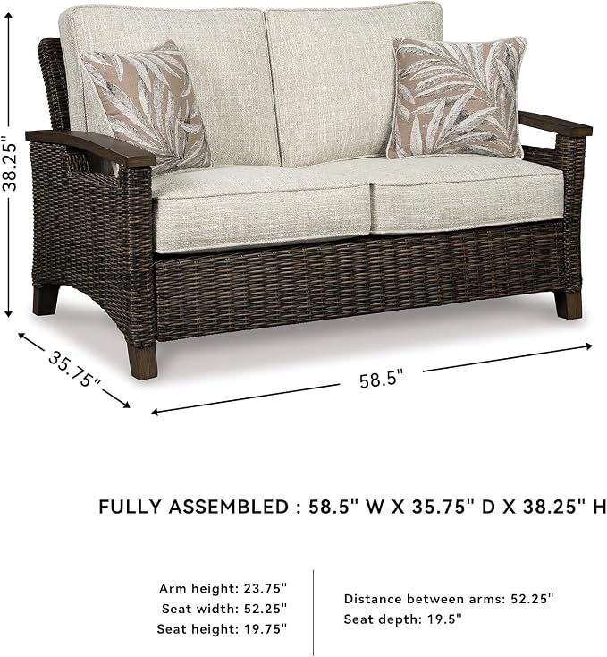 Signature Design by Ashley Paradise Trail Outdoor Loveseat - Image 6