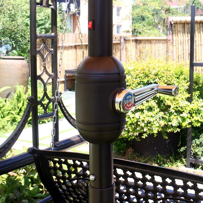Sunnyglade 9' Solar LED Lighted Patio Umbrella - Image 2
