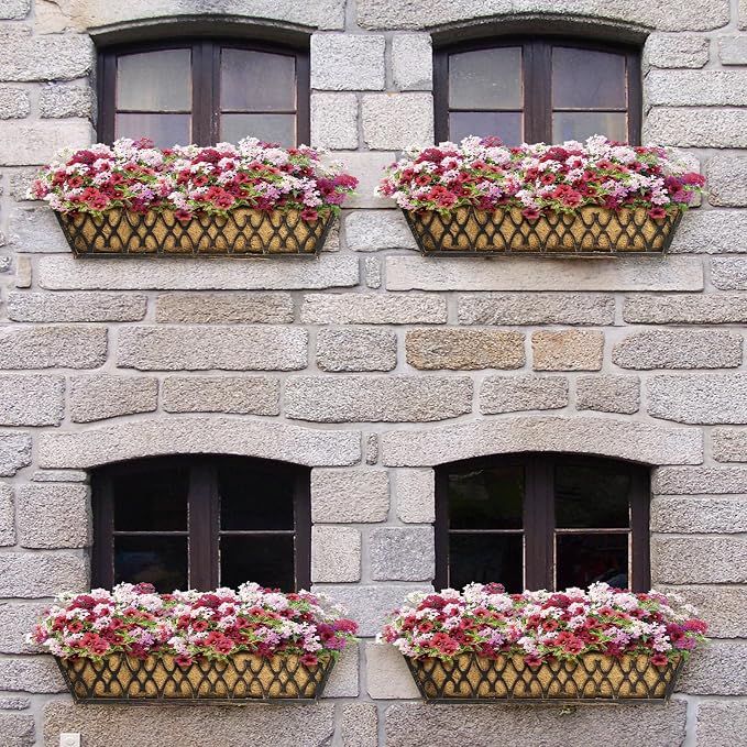 4 Pack 30 Inch Window Boxes Planters Railing Planter Box - Image 6