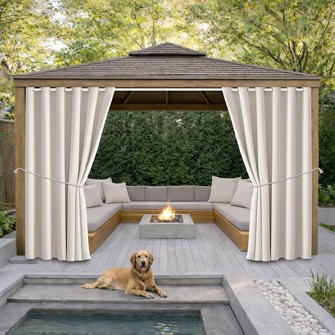 Waterproof Outdoor Curtain W84 x L120 by DivaenCamino