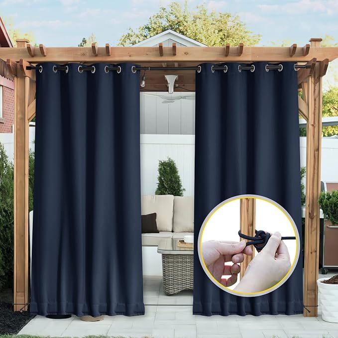 NICETOWN 2 Panels Weighted Blackout Curtains - Image 2