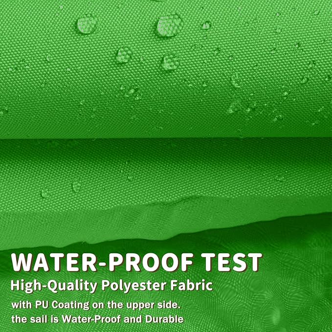 LOVE STORY Triangle 17'x17'x17' Waterproof Sun Shade Sail Canopy UV Block - Image 6