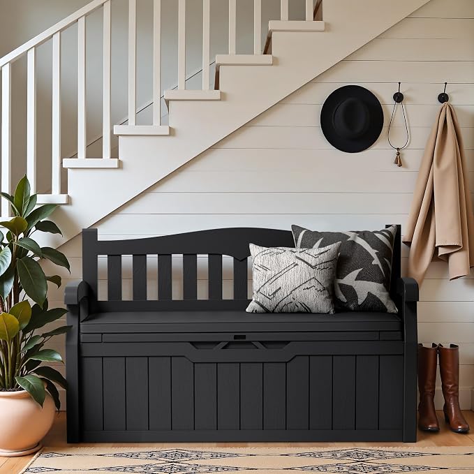 Greesum 80 Gallon Heavy-Duty Outdoor Storage Bench - Image 2