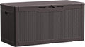 Devoko 100 Gallon Waterproof Large Resin Deck Box Indoor Outdoor Lockable by DEVOKO