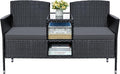 Greesum Patio Loveseat Outdoor Wicker Furniture Conversation Set by BuynowfromGreesum