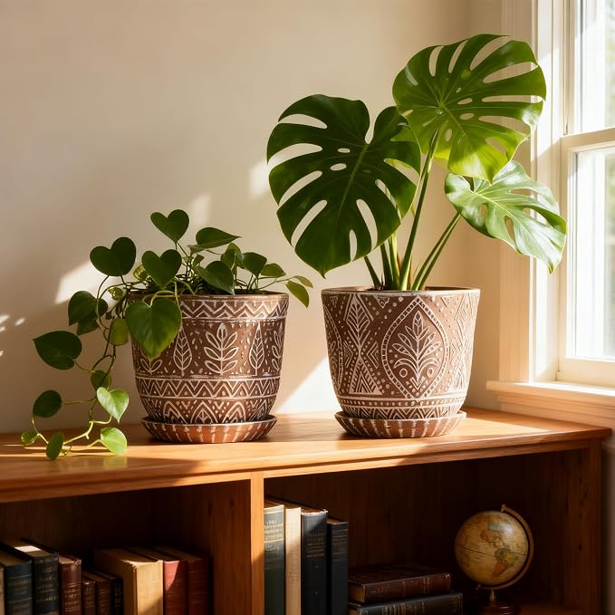 Gepege 6 Inch Ceramic Planter, Plant Pot - Image 6