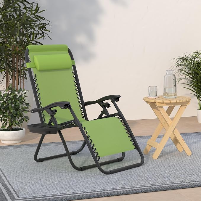 Best Choice Products Set of 2 Adjustable Steel Mesh Zero Gravity Lounge Chair - Image 2