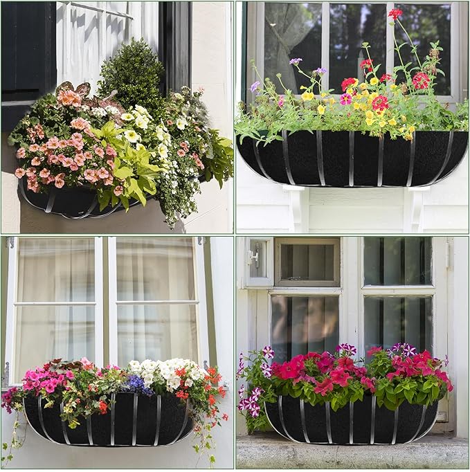 3PCS 36 Inch Planter Basket Liners Fabric Window Box Liners Felt Trough Planter - Image 6