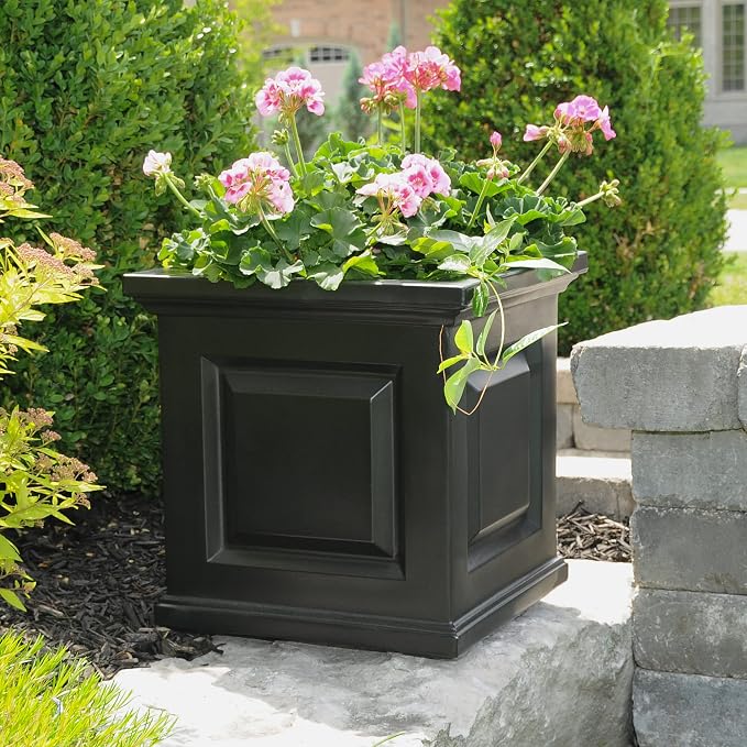 Mayne Nantucket 16-Inch Square Planter – Self-Watering, Weather-Resistant - Image 8