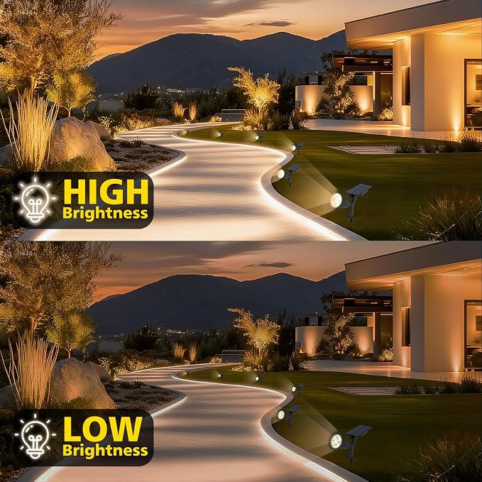 T-SUN Solar Spotlights, Christmas Solar Lights Outdoor, Auto-ON/Off 180°Angle - Image 5