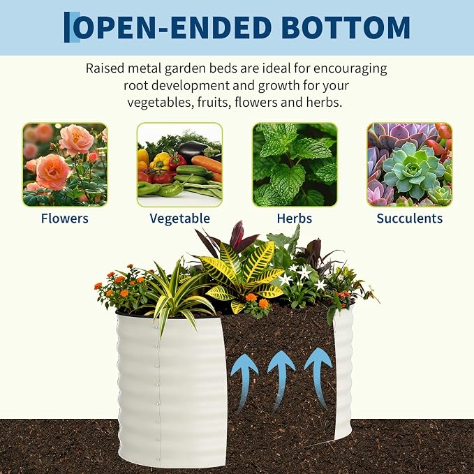 Garvee Galvanized Raised Garden Bed Outdoor, Rust-Resistant Raised Garden Beds - Image 6