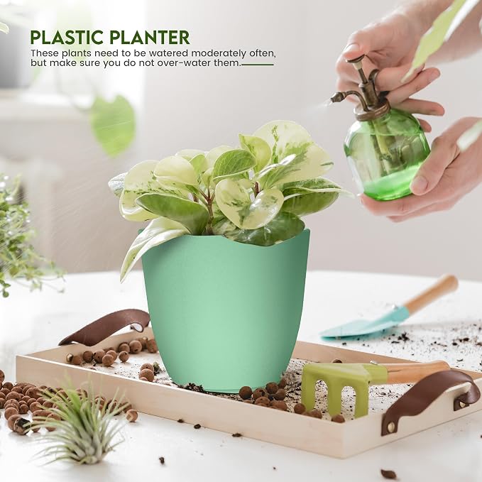 Utopia Home - Plant Pots Indoor - 7/6.6/6/5.3/4.8 Inches Home Decor Flower Pots - Image 4