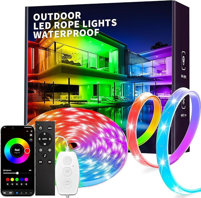 KSIPZE Outdoor led Strip Lights Waterproof IP68, RGB Outdoor led Lights by KSIPZE