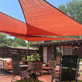 LOVE STORY Custom Size 17'x24'x29.4' Terra Red Sun Shade Sail Triangle Sunshade by LOVESTORY